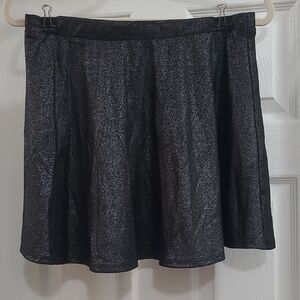 Forever 21 Shimmering Black Skater Skirt